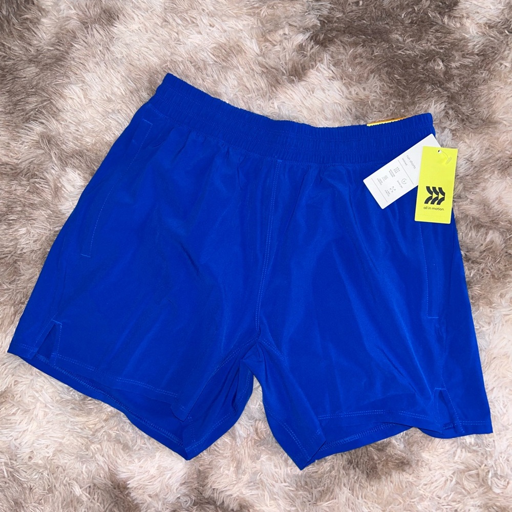 NWT All in Motion, Men’s Active Light Unlined Running Shorts 5” - Zipper Pockets - Picture 4 of 8